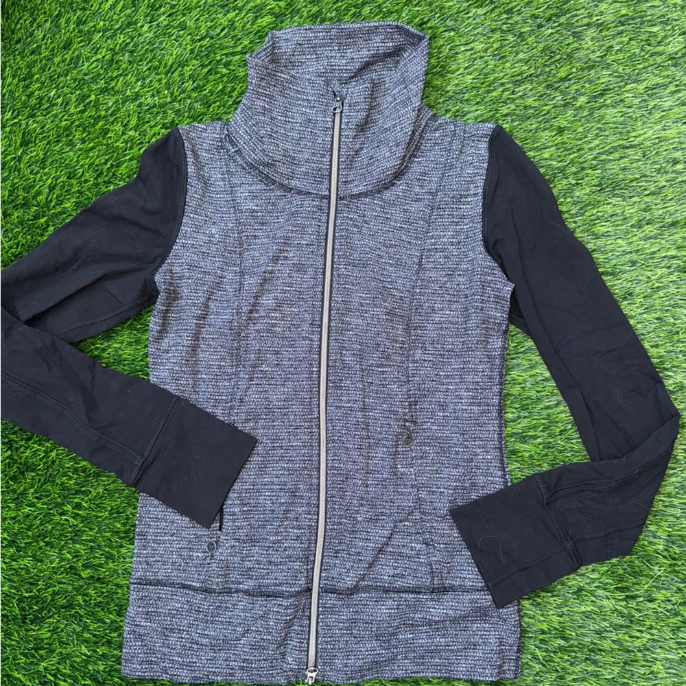 Lululemon Gray and Black Zip-Up Jacket